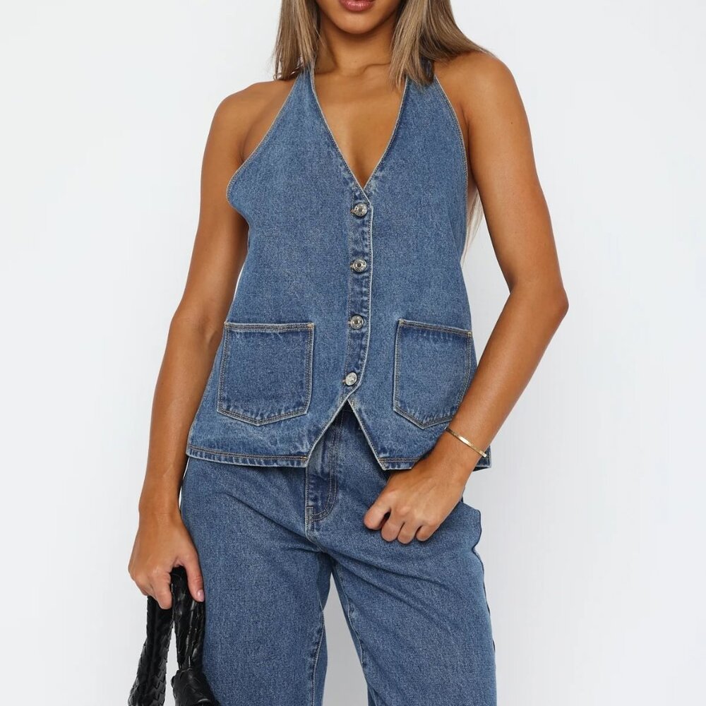 NWT White Fox Denim Top